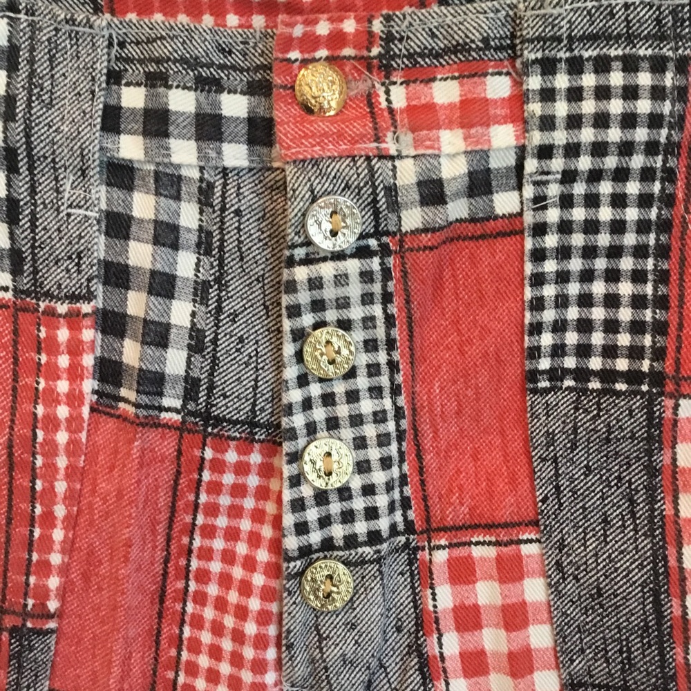 Vintage Handmade Patchwork Bell Bottom Jeans - image 7